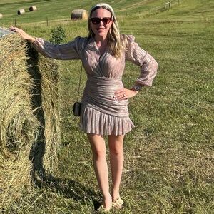 Maje Elegant Pink Metallic Women's Dress size 36/XS/2